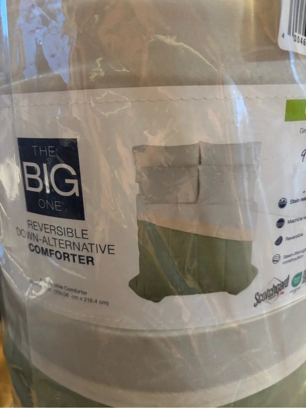 The Big One Light Sage Green Reversible Down Alternative Comforter
